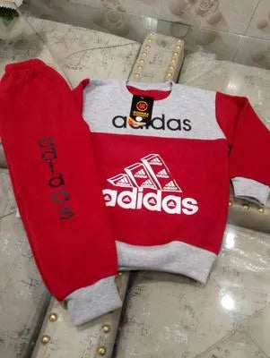 2 Pcs Boy's Fleece Printed Tracksuit