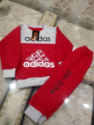 2 Pcs Boy's Fleece Printed Tracksuit