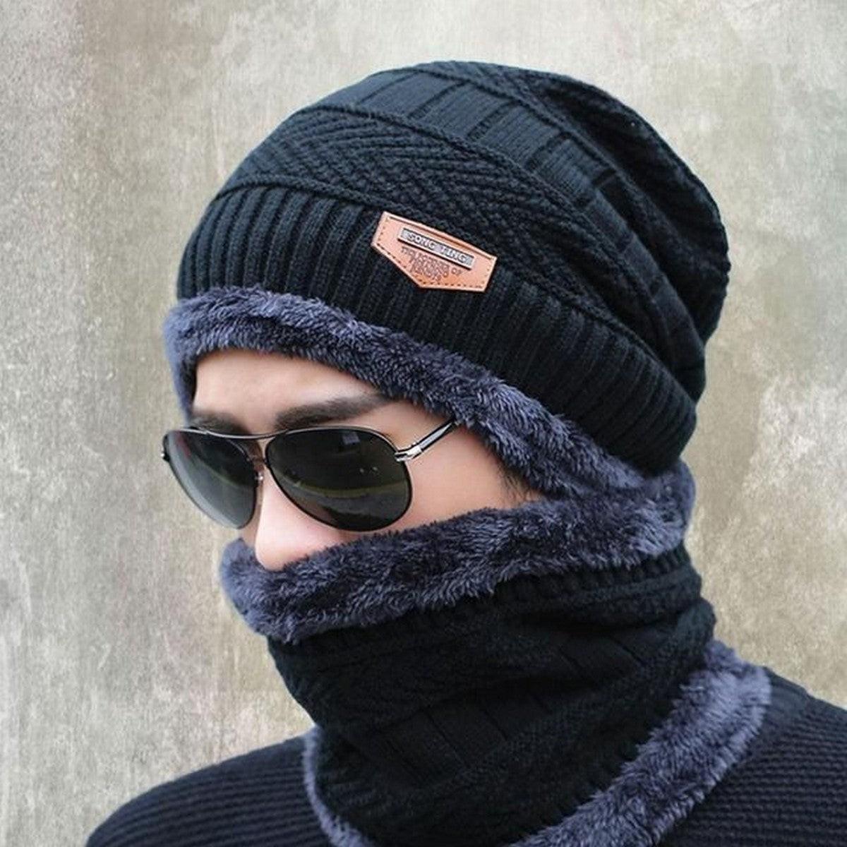 Winter Beanie Cap & Neck Scarf Set (2 Piece)