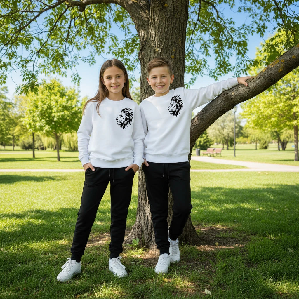 LION Printed Maroon  Tracksuit Sweatshirt & Trouser  | Warm & Comfortable Winter Wear | Medium